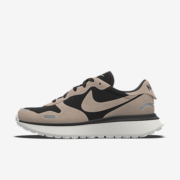 Black nike leather sneakers cheap